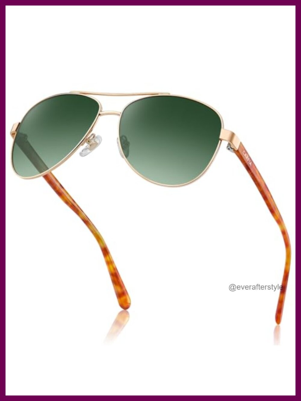 Polarized Pilot Sunglasses UV400 Metal Frame Adjustable Nose Pads